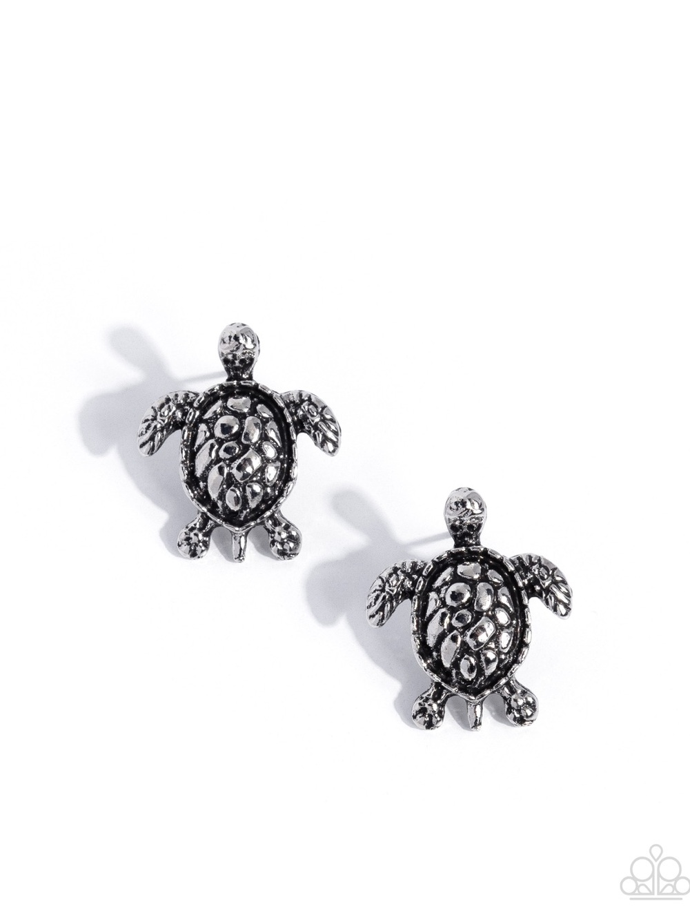Silver Turtle Stud Earrings